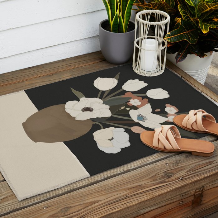 Gently Flowers 2 Outdoor Rug Gallery Image 2