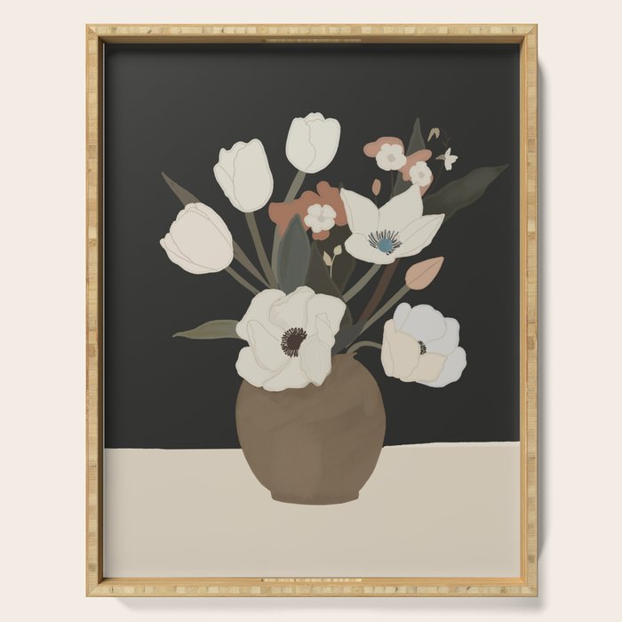 Gently Flowers 2 Serving Tray Gallery Image 1