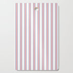 Vintage Cabana Stripe Pink And Blue Stripes Retro Boho Coastal Beach Vibe Cutting Board Gallery Image 1