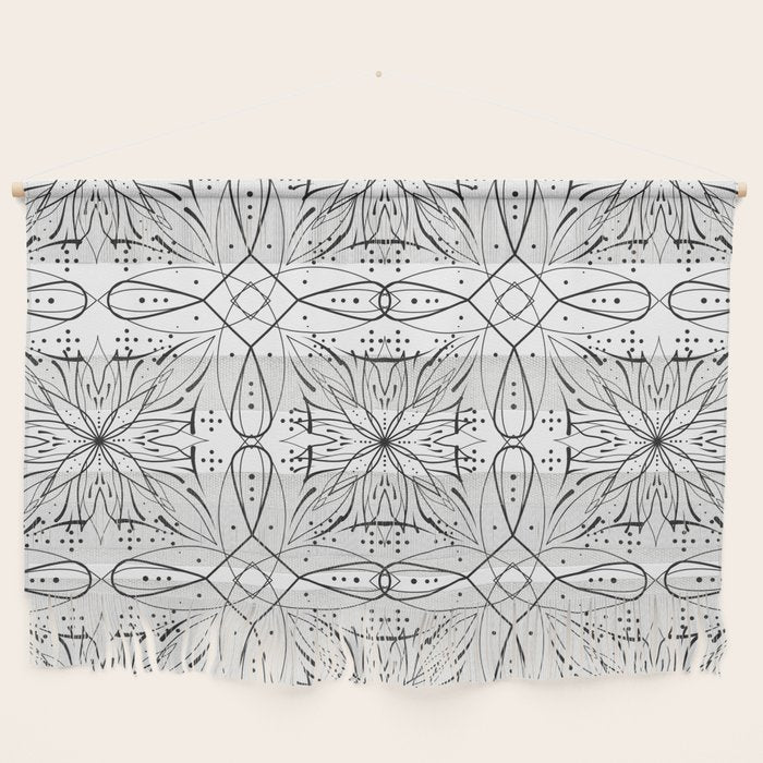 BW starry abstract mosaic B Wall Hanging Gallery Image 1