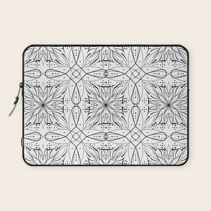 BW starry abstract mosaic B Laptop Sleeve Gallery Image 1