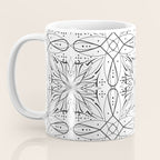 BW starry abstract mosaic B Coffee Mug Gallery Image 3