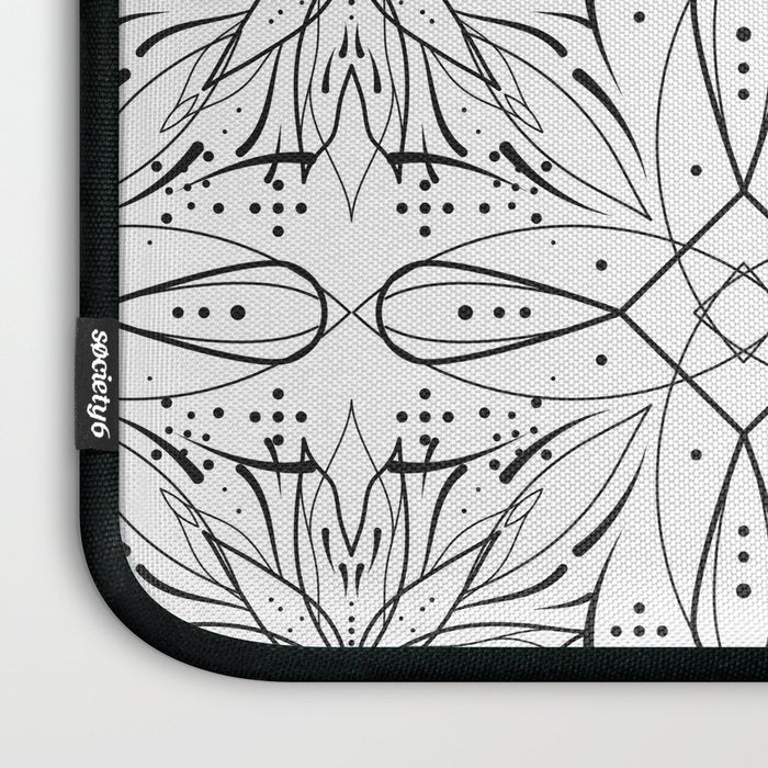 BW starry abstract mosaic B Laptop Sleeve Gallery Image 3