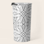 BW starry abstract mosaic B Travel Mug Gallery Image 3