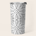 BW starry abstract mosaic B Travel Mug Gallery Image 2