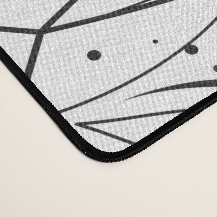 BW starry abstract mosaic B Desk Mat Gallery Image 4