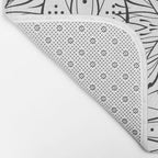 BW starry abstract mosaic B Bath Mat Gallery Image 2