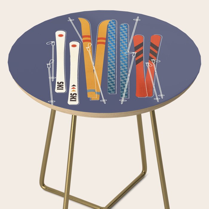 Retro Colorful Skis Side Table Gallery Image 2
