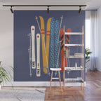 Retro Colorful Skis Wall Mural Gallery Image 1