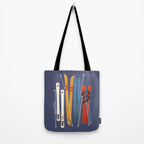 Retro Colorful Skis Tote Bag Gallery Image 2