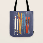 Retro Colorful Skis Tote Bag Gallery Image 1