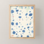 Cloudy Abstract Indigo Blue Spots Mini Art Print Gallery Image 1