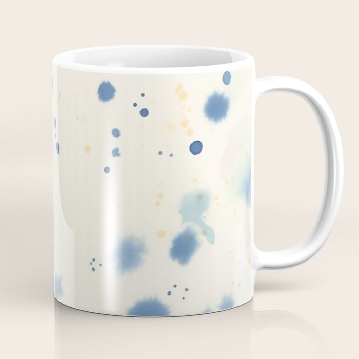Cloudy Abstract Indigo Blue Spots Coffee Mug Gallery Image 1