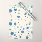 Cloudy Abstract Indigo Blue Spots Wrapping Paper Gallery Image 1