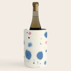 Cloudy Abstract Indigo Blue Spots Wine Chiller Gallery Image 2