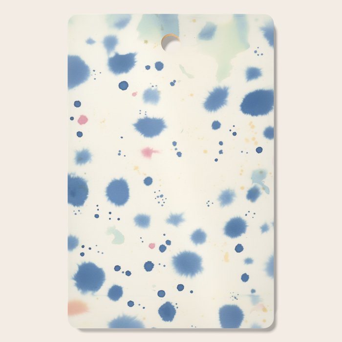 Cloudy Abstract Indigo Blue Spots Cutting Board Gallery Image 1