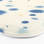 Cloudy Abstract Indigo Blue Spots Bath Mat Gallery Image 3