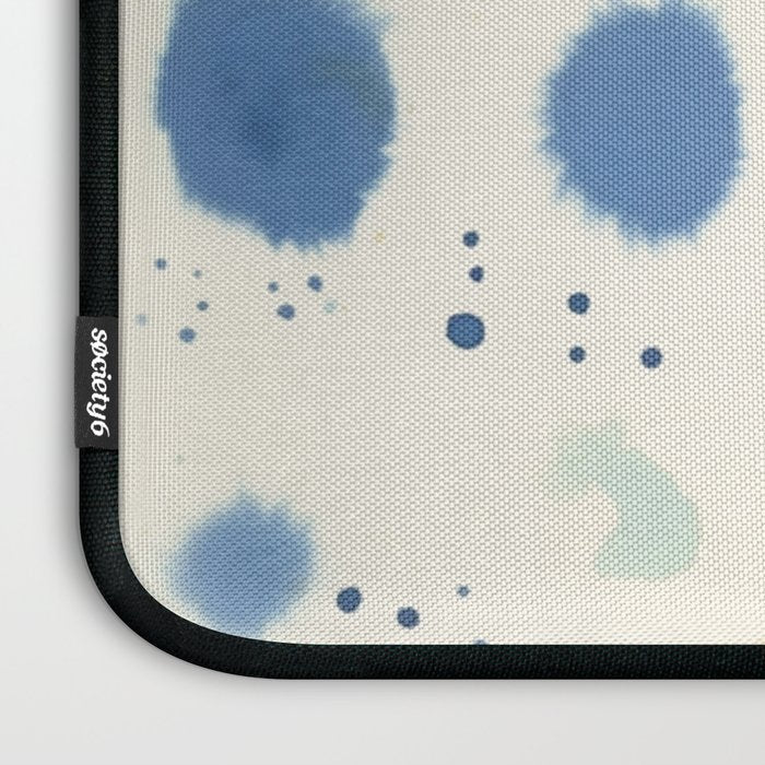 Cloudy Abstract Indigo Blue Spots Laptop Sleeve Gallery Image 3