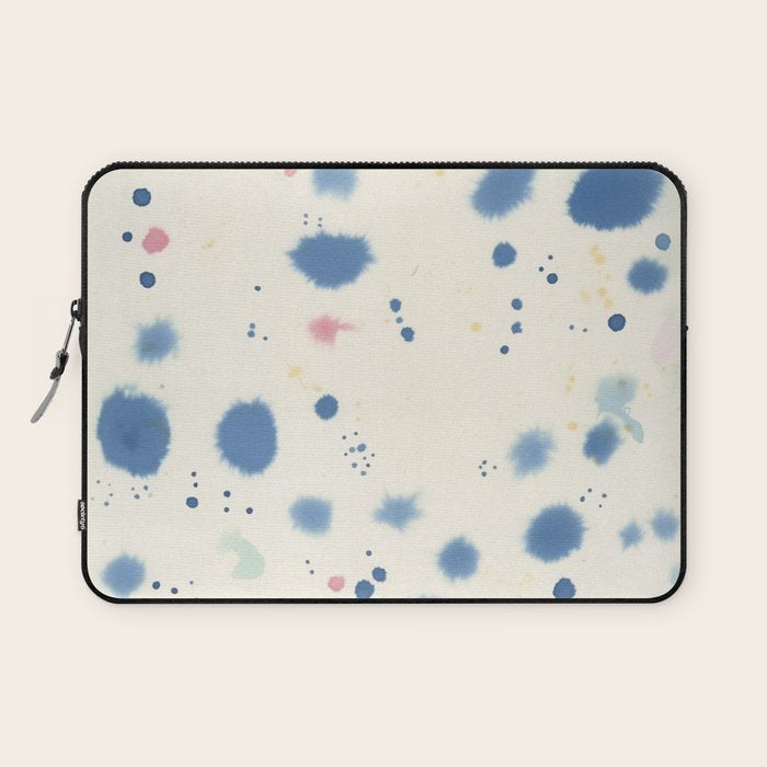 Cloudy Abstract Indigo Blue Spots Laptop Sleeve Gallery Image 1