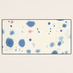 Cloudy Abstract Indigo Blue Spots Desk Mat Gallery Image 3