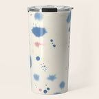 Cloudy Abstract Indigo Blue Spots Travel Mug Gallery Image 1