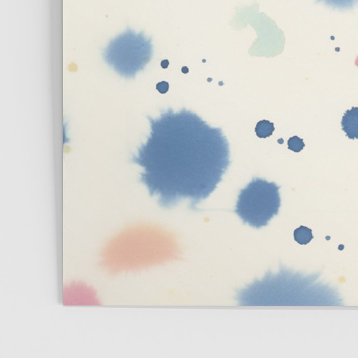 Cloudy Abstract Indigo Blue Spots Poster Gallery Image 3