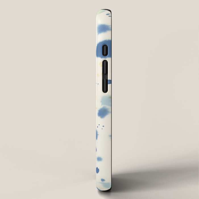 Cloudy Abstract Indigo Blue Spots iPhone Case Gallery Image 2