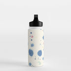 Cloudy Abstract Indigo Blue Spots Water Bottle Gallery Image 3