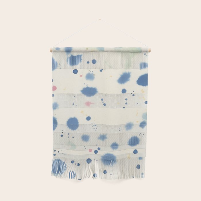 Cloudy Abstract Indigo Blue Spots Wall Hanging Gallery Image 1
