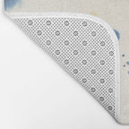 Cloudy Abstract Indigo Blue Spots Bath Mat Gallery Image 2