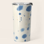 Cloudy Abstract Indigo Blue Spots Travel Mug Gallery Image 2