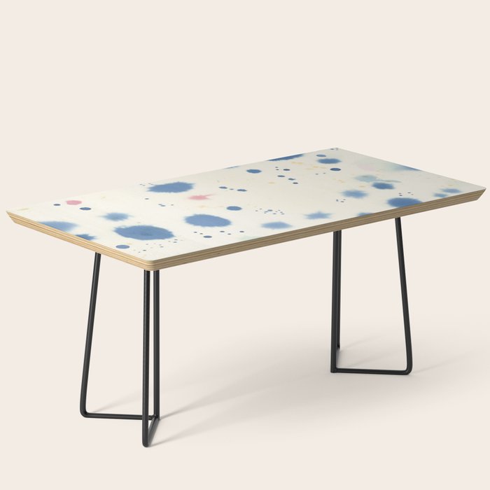 Cloudy Abstract Indigo Blue Spots Coffee Table Gallery Image 1