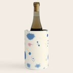 Cloudy Abstract Indigo Blue Spots Wine Chiller Gallery Image 1