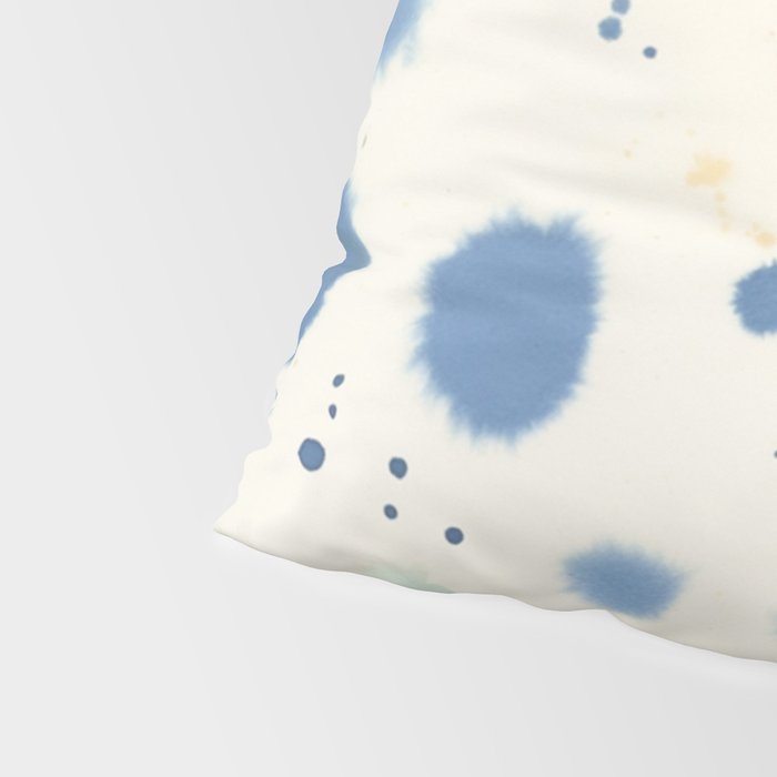 Cloudy Abstract Indigo Blue Spots Pillow Sham Gallery Image 4