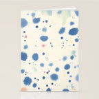 Cloudy Abstract Indigo Blue Spots Stationery Card Gallery Image 2