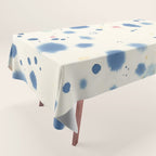 Cloudy Abstract Indigo Blue Spots Tablecloth Gallery Image 1