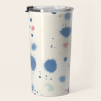 Cloudy Abstract Indigo Blue Spots Travel Mug Gallery Image 3