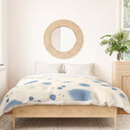 Cloudy Abstract Indigo Blue Spots Duvet Cover Gallery Image 3
