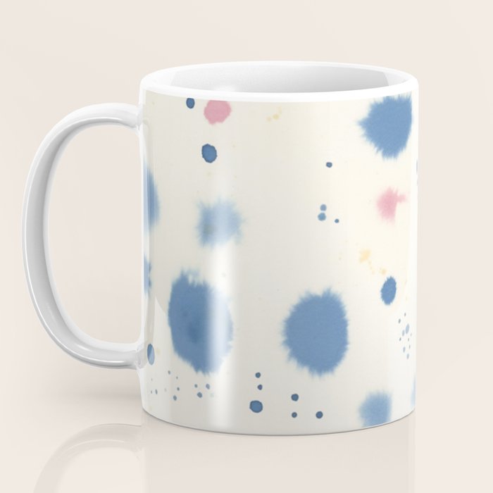 Cloudy Abstract Indigo Blue Spots Coffee Mug Gallery Image 3