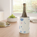 Cloudy Abstract Indigo Blue Spots Wine Chiller Gallery Image 4