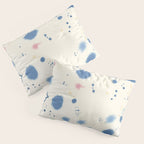 Cloudy Abstract Indigo Blue Spots Pillow Sham Gallery Image 3
