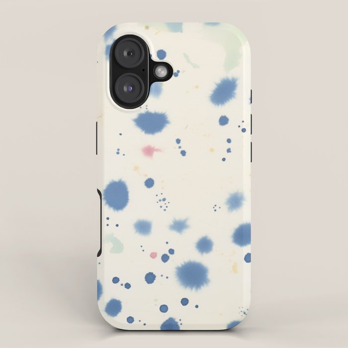 Cloudy Abstract Indigo Blue Spots iPhone Case Gallery Image 1