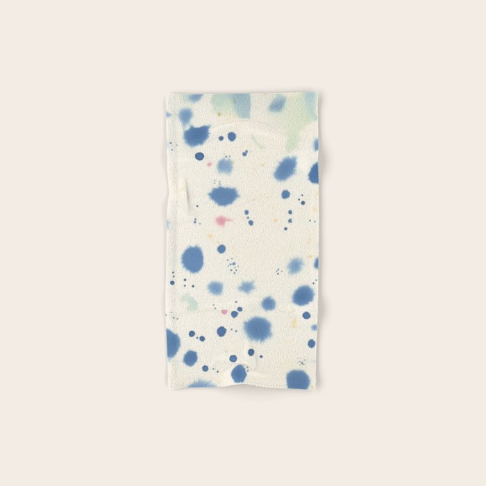 Cloudy Abstract Indigo Blue Spots Bath Towel Gallery Image 1