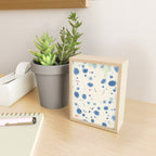 Cloudy Abstract Indigo Blue Spots Mini Art Print Gallery Image 2