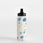 Cloudy Abstract Indigo Blue Spots Water Bottle Gallery Image 2