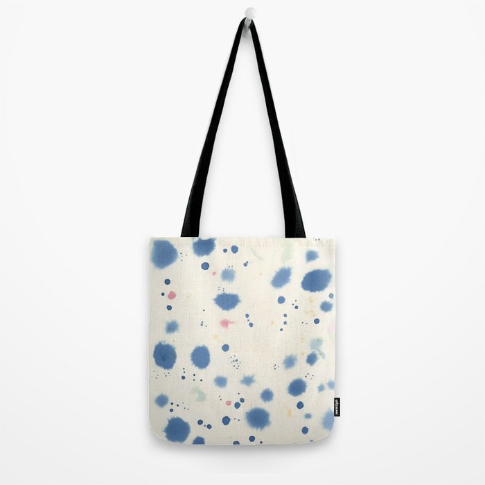 Cloudy Abstract Indigo Blue Spots Tote Bag Gallery Image 2