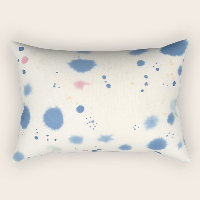 Cloudy Abstract Indigo Blue Spots Rectangular Pillow Gallery Image 1