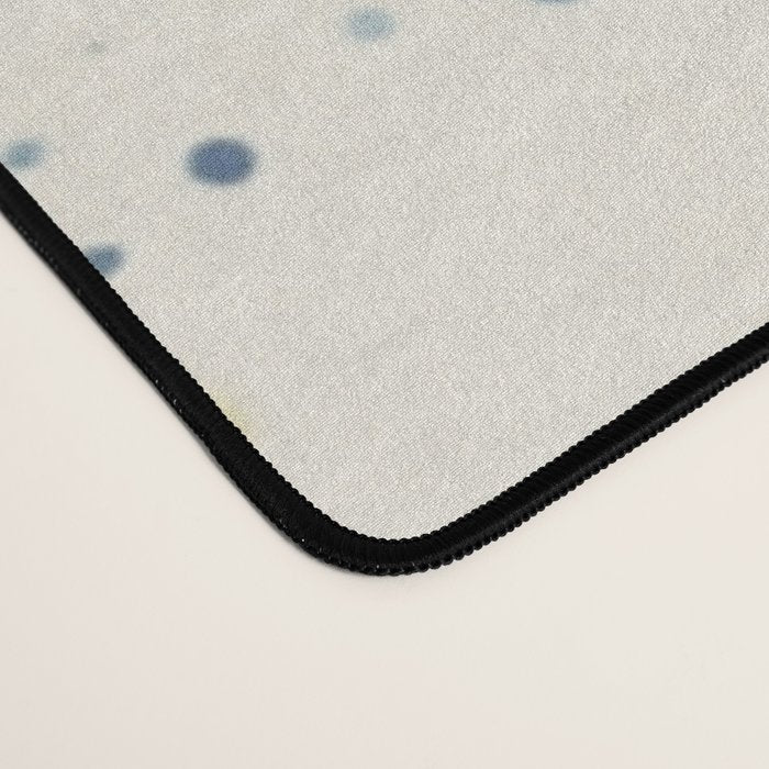 Cloudy Abstract Indigo Blue Spots Desk Mat Gallery Image 4