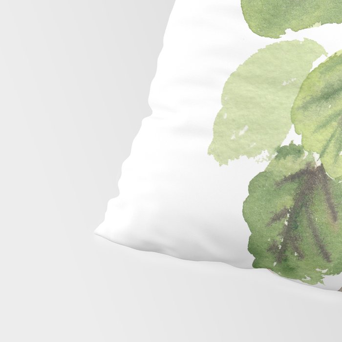 Fiddle-Leaf Fig (Watercolor) Pillow Sham Gallery Image 4