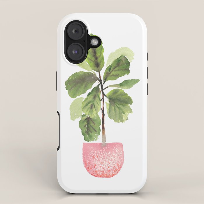 Fiddle-Leaf Fig (Watercolor) iPhone Case Gallery Image 1